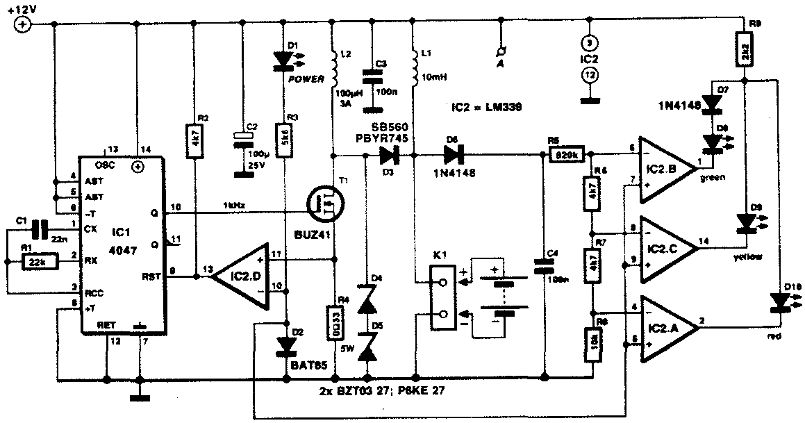 Схема зарядного устройства автомобильного аккумулятора