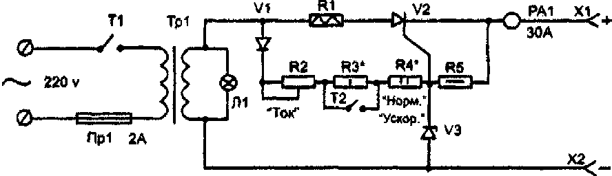 Схемы простых выпрямителей для зарядки аккумуляторов
